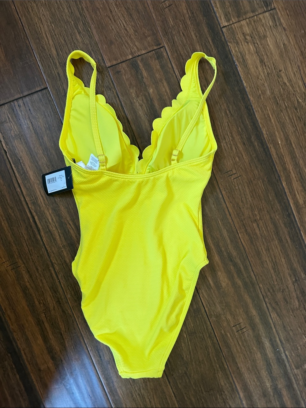 kate spade Bright Yellow Scallop-Edge One-Piece Bodysuit - Picture 2 of 4